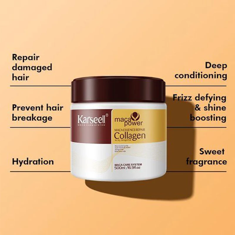 Masker rambut ajaib, masker Perawatan Rambut wanita, perbaikan kerusakan, keriting, Anti rontok, melembabkan dalam dengan kolagen