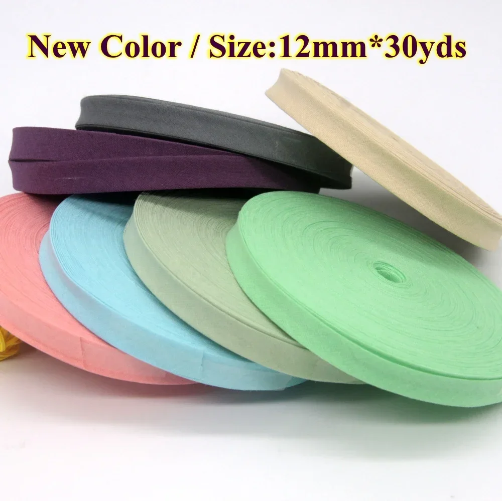 100% Cotton Bias Binding Tape, The Narrowest The Least Size:12mm,width:1/2