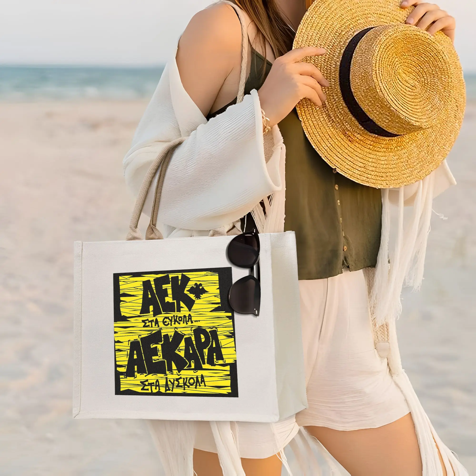 

Сумки для покупок AEK ATHENS, холщовая складная сумка-тоут для женщин, дорожная сумка через плечо