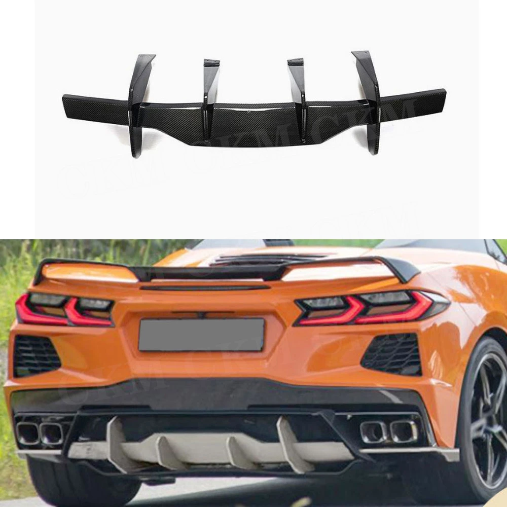 

Carbon Fiber For Chevrolet Corvette C8 2020-2021 Rear Bumper Lip Diffuser Spoiler Splitters Rear Diffuser FRP Body Kits