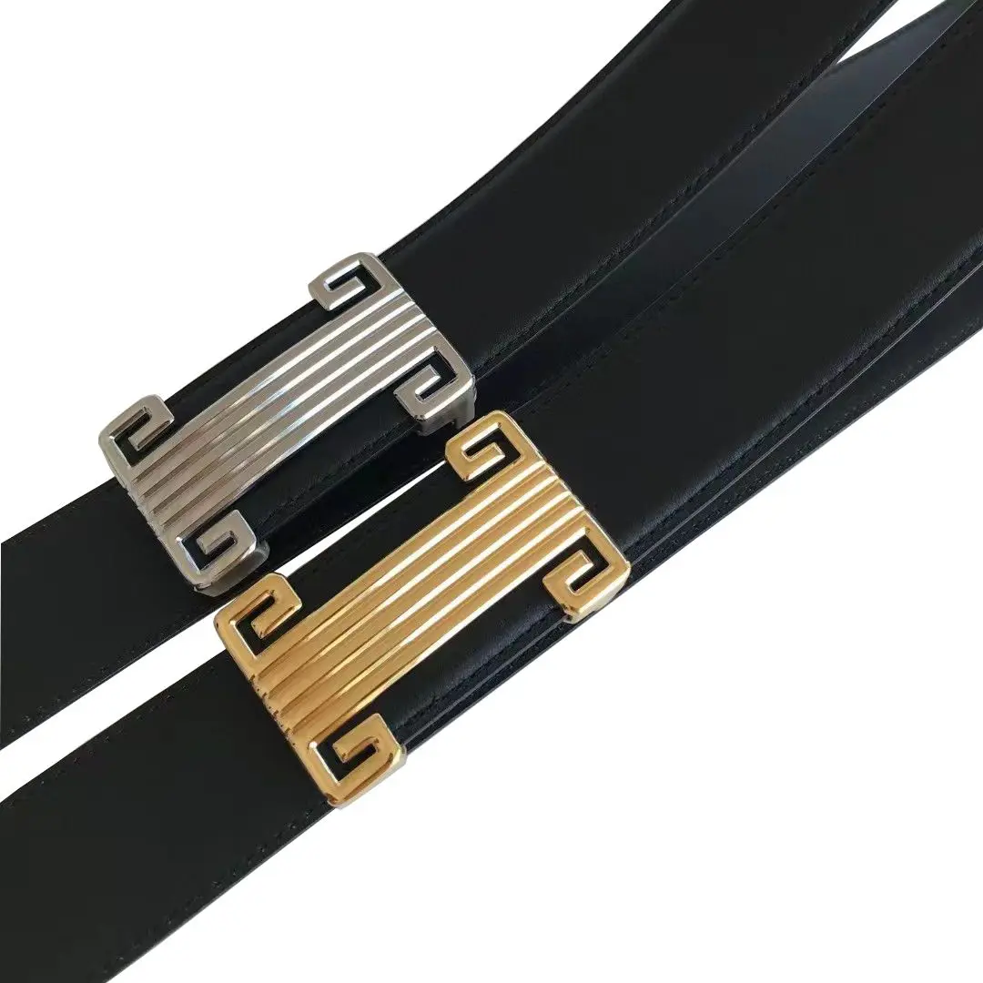 Classic DIY Trend Gushuai Fashion Belt Ladies Belt Men Couple Belt Double Sided Use 3.8cm Thin Belt Free Shipping Wholesale