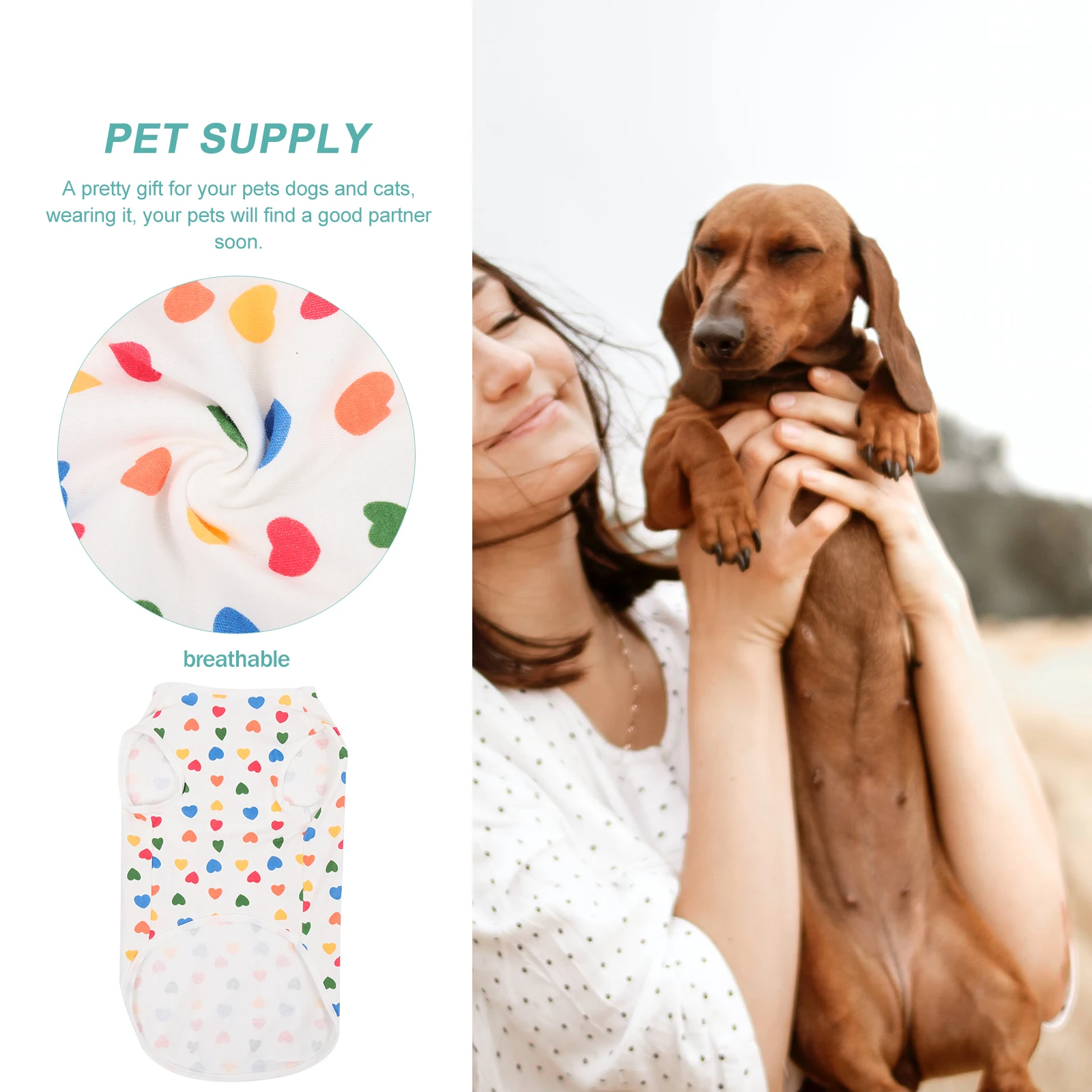 

Costume Decorative Dog Shirt Adorable Cat Apparel Wear resistant Clothes High class Cotton Pet Vest Fashion Pet Clothes