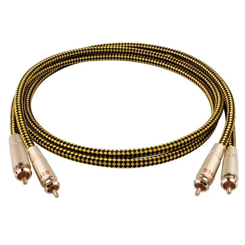 Yytcg 1 Paar 2rca Naar 2rca Vergulde Mannelijke Naar Mannelijke Audio Kabel Rca Audio Kabel Voor Home Theater Dvd Tv Versterker Cd Soundbox