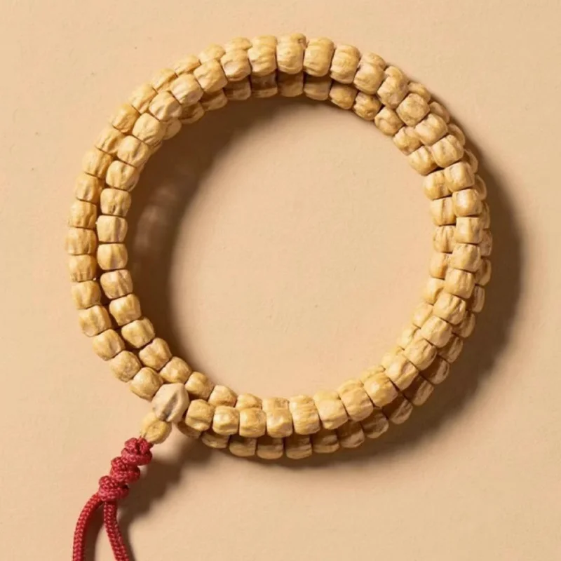 Natural Hot Zhenbaixiang Seed Original Seed Carved 108 Beads Bodhi Seed Bracelet