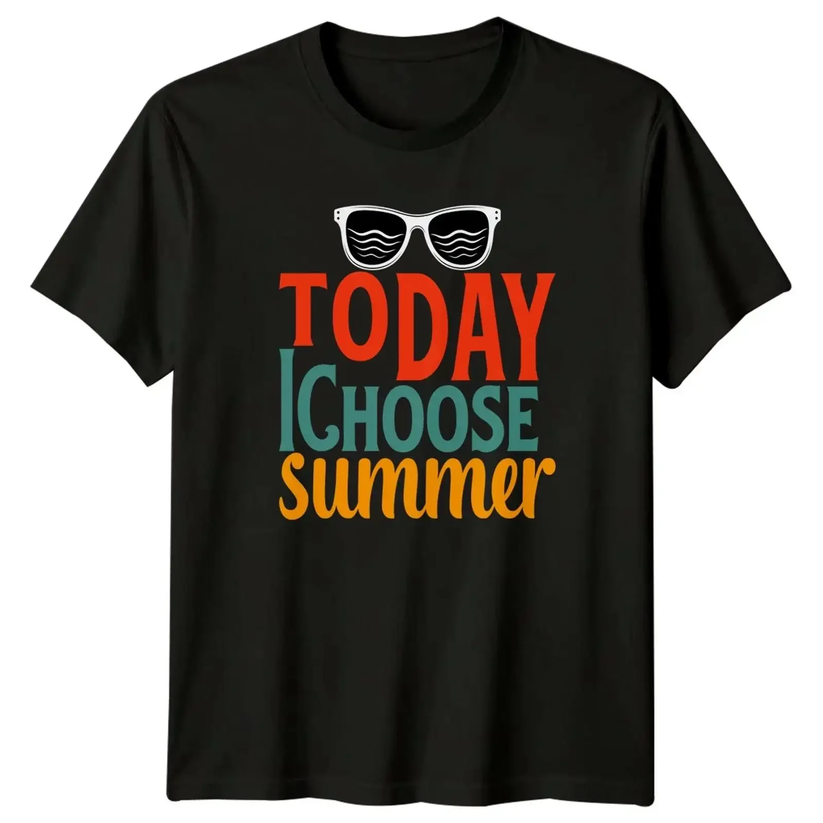 Heute wähle ich Sommer T Shirt Strand Urlaub Kleidung Geschenk für Sie und Ihn vintage Washed designer clothes Soft Unisex