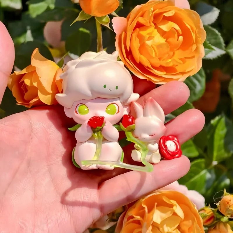 

Genuine Ppat Original Dimoo Rose Secret Language Figurine Doll Rose Themed Trendy Action Figure Fashionable Hanging Decoration G