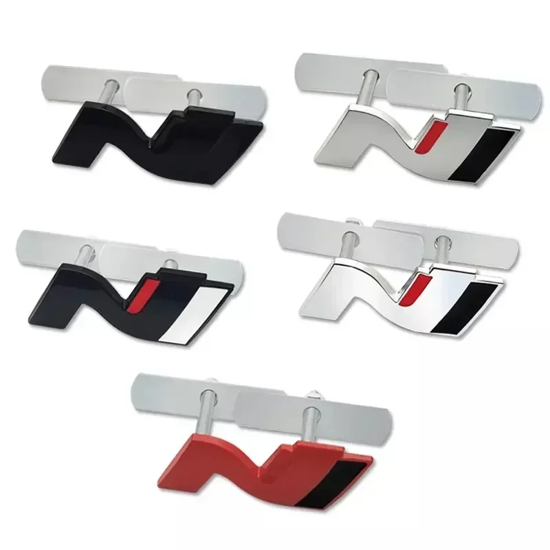 Car Sticker N Line Nline Front Hood Grille Emblem Badge Decals For Hyundai I20 I30 Kona Tucson Sonata Elantra Veloster view 3