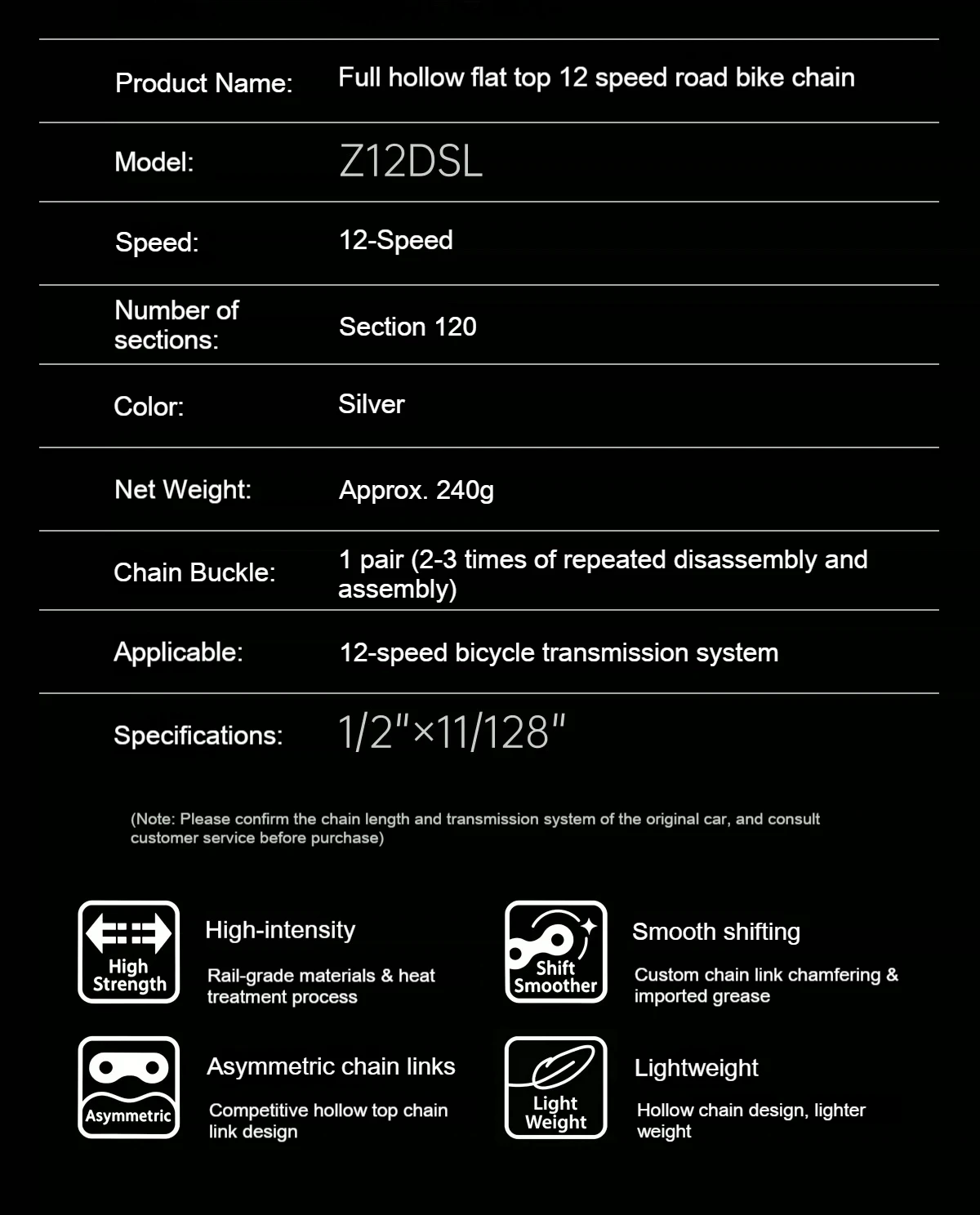 Für 12/13-Gang-Ketten Mountainbike- und Rennradketten Silberne Mountainbike-Kette für Citybike-Zubehör – Detail 10