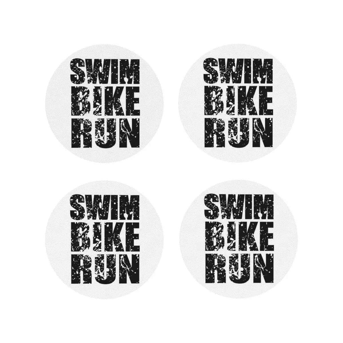 Triathlon Swimming Cycling Running Coasters Kitchen Placemats Insulation Cup Coffee Mats For Decor Home Tableware Pads Set of 4