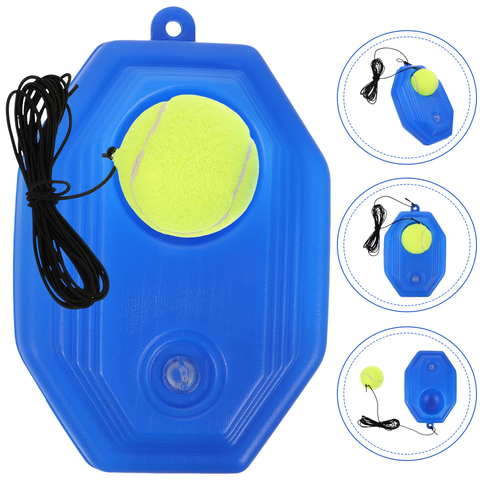 1 Juego de Base de entrenamiento de tenis, Material de goma, constructor de habilidades réflexes, coordinación mano-ojo para adolescentes, entrenamiento deportivo de interior y exterior