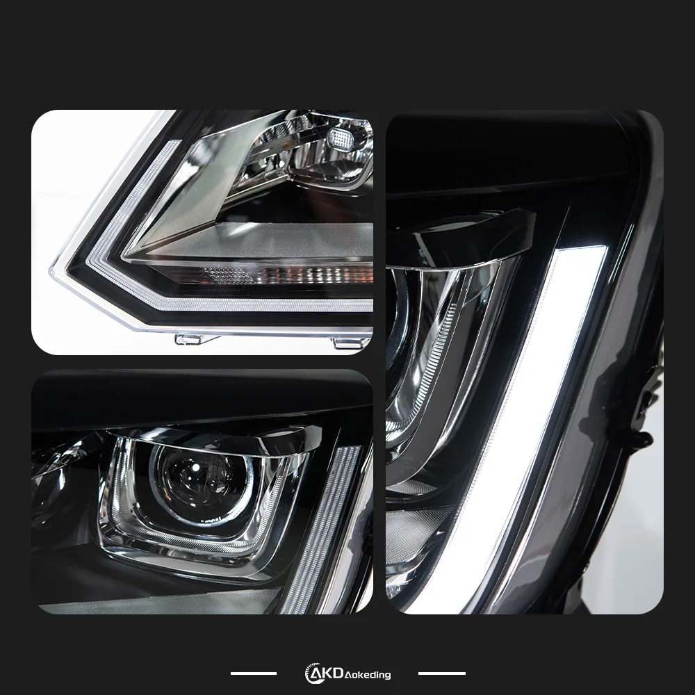 

Фара AKD для VW Amarok, светодиодная фара 2010-2022, фары Amarok с ДХО, указателями поворота, дальним светом, линзой-проектором Angel Eye