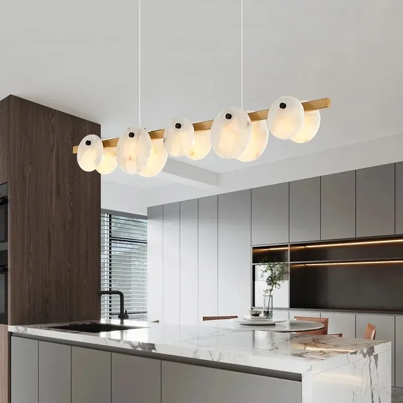 

Natural Marble Living Room Pendant Light Modern And Atmospheric Bedroom Dining Room Designer Light Luxury Nordic Hall Light