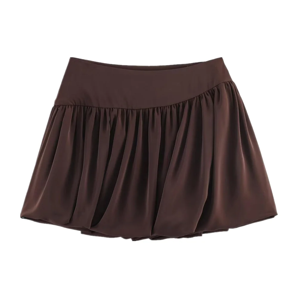 

Весенне-летняя модная короткая юбка-миди с эффектом пэчворк, драпировкой и молнией на талии, для женщин, для вечеринок, в стиле бал-гowns, с эффектом пышности, для девушек