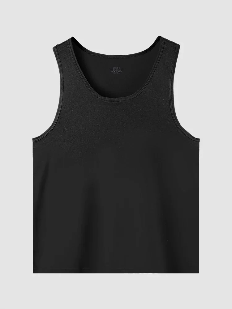 2 قطعة قميص بدون أكمام من القطن الخالص للرجال. إنها قابلة للتنفس ومناسبة للشكل، مناسبة للشباب. يمكن استخدامها كطبقة أساسية لـ