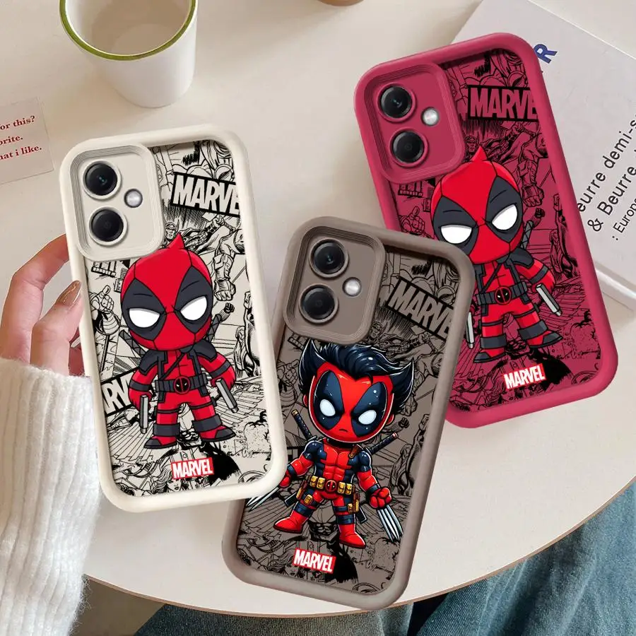 Marvel Deadpool Wolverine Phone Case for Xiaomi Mi 11 Lite 12T 12T Pro X3 X3 NFC X3 Pro X5 5G Soft Cover