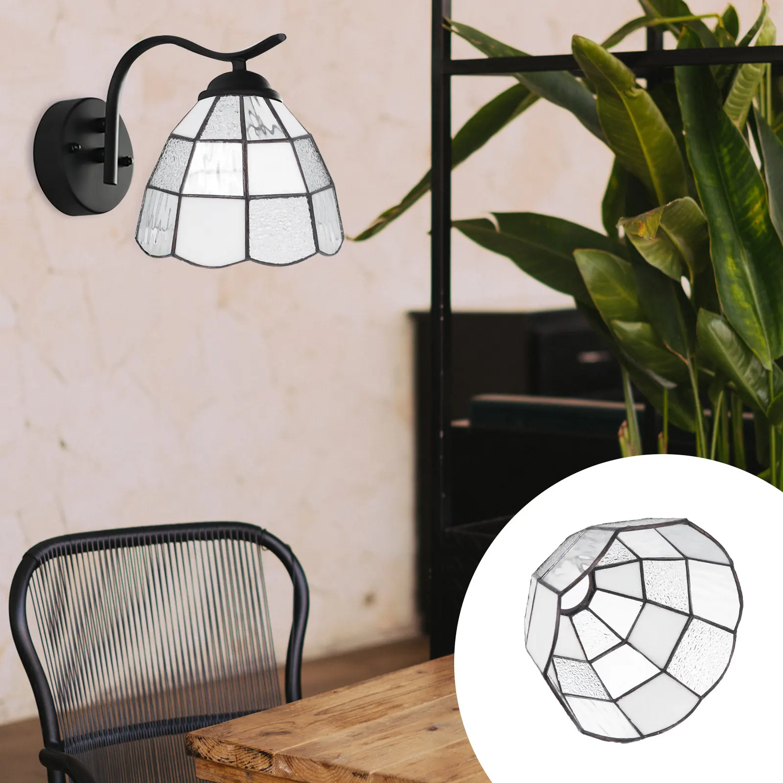 

1 шт. Стеклянный плафон для светильника, простой белый абажур для домашнего декора, теплый рассеянный свет, крышка для барной лампы, бытовой светильник