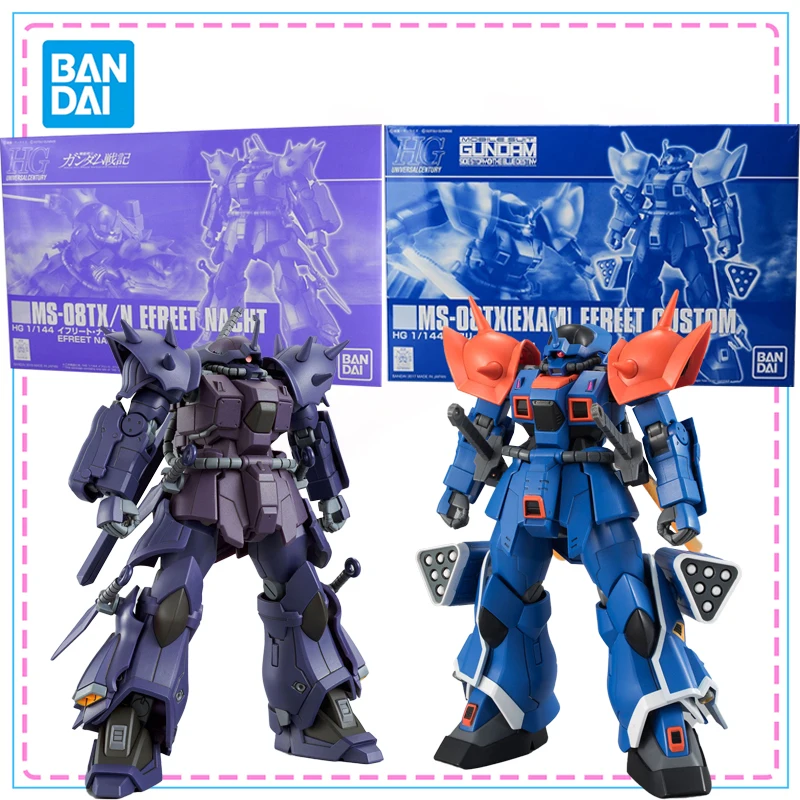

Bandai HG MS-08TX/N EFREET NACHT MS-08TX[EXAM] EFREET CUNTOM Anime Action Figure Genuine Gundam Collectible Assembly Model Toys
