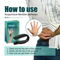 Prostate Care Point Clip Acupressure Hand Pressure Point Clip for Prostate Health Care Treatment Man Supplies Healty Keeping