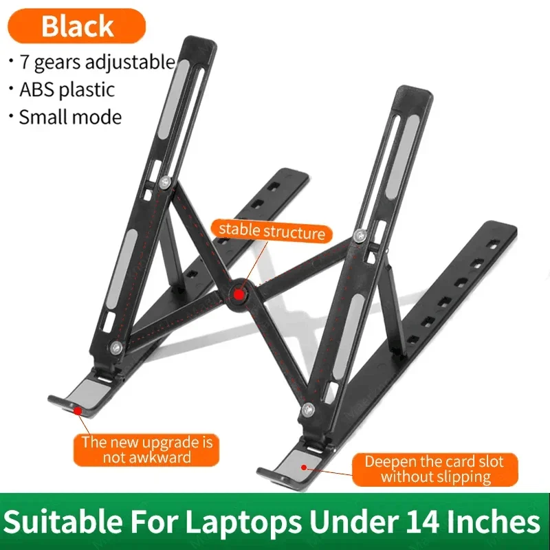 Laptop-Ständer, tragbar, faltbar, Notebook-Halterung, verstellbarer Computer-Monitor-Halter für MacBook Air, iPad, Tablets, Basiszubehör