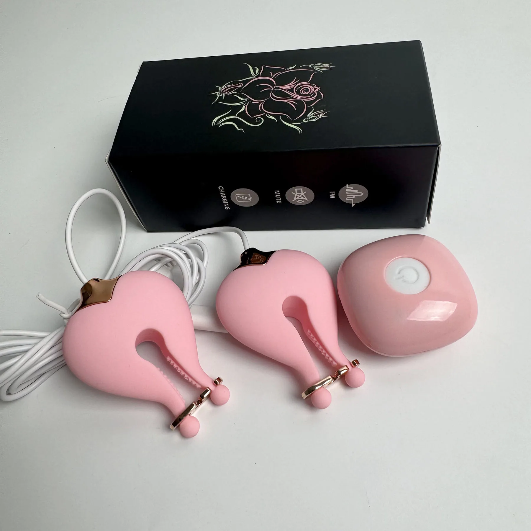 Nipple Vibrator for Women with Nipple Clamps Breast Clips Clitoral Stimulation G Spot Wand Vibrators Adult Goods for Couples 18+