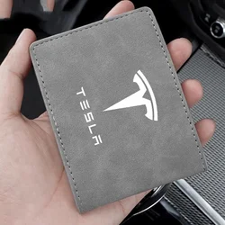 Car Driver License Leather Bag Auto Driving Documents Wallet For Tesla Model 3 Model S Model X Model Y Roadster SpaceX Interior