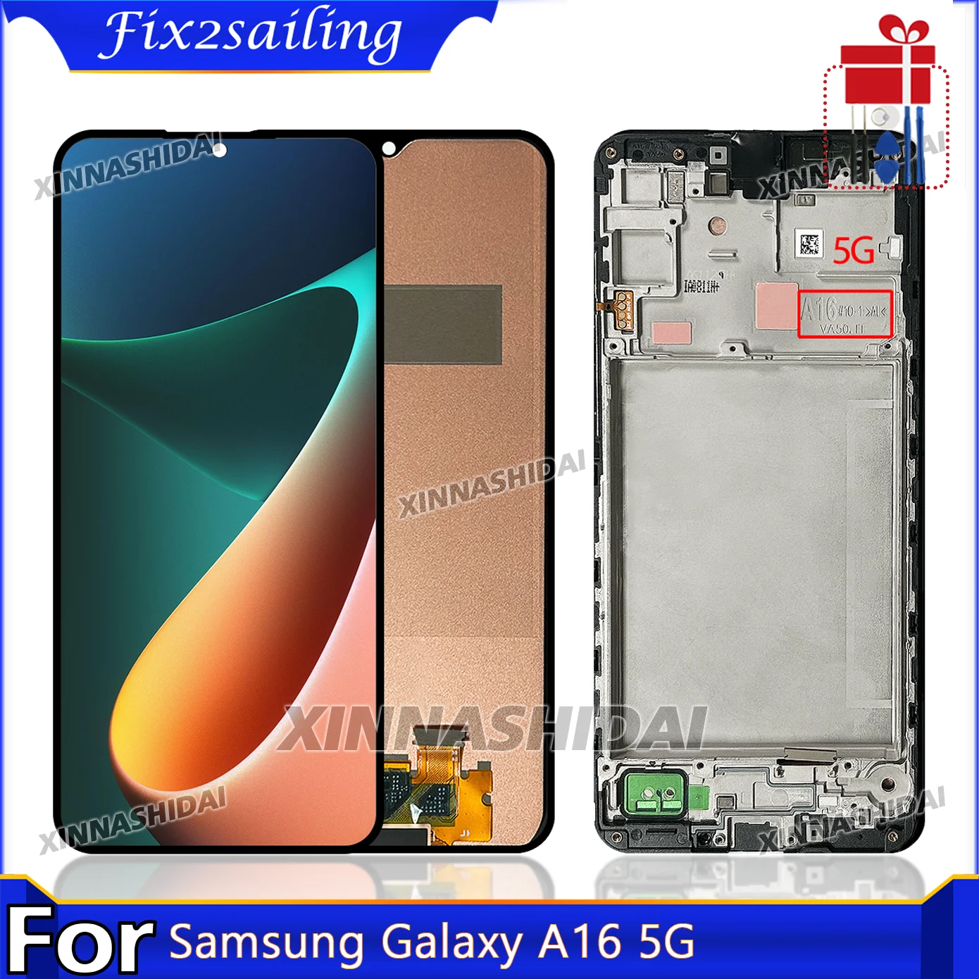 High Quality LCD A16 5G Display Screen For Samsung A16 5G A166B Display Touch Screen Digitizer Display Frame