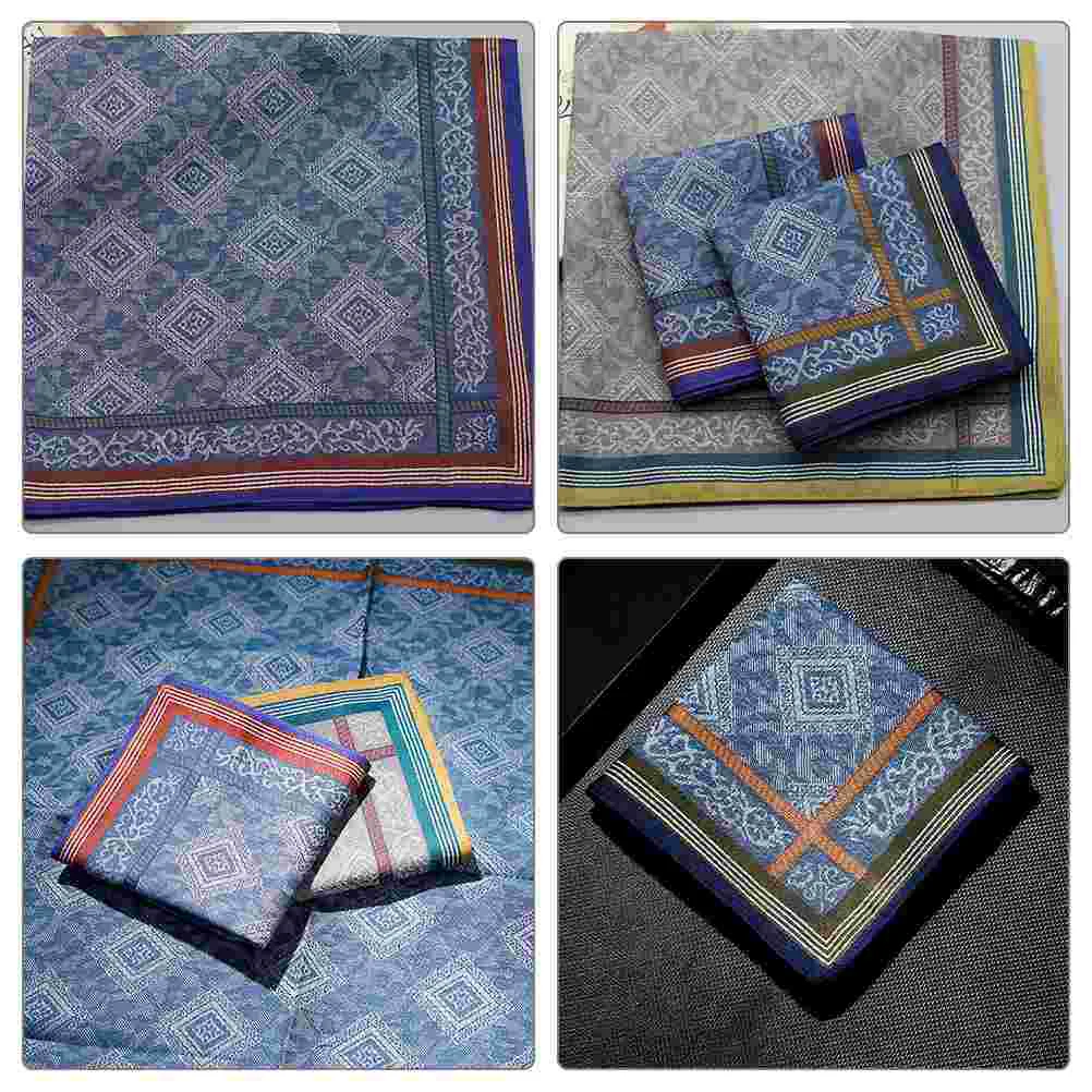 Men's Handkerchief Pocket Squares for Cotton Handkerchiefs Soft Women Tea Party