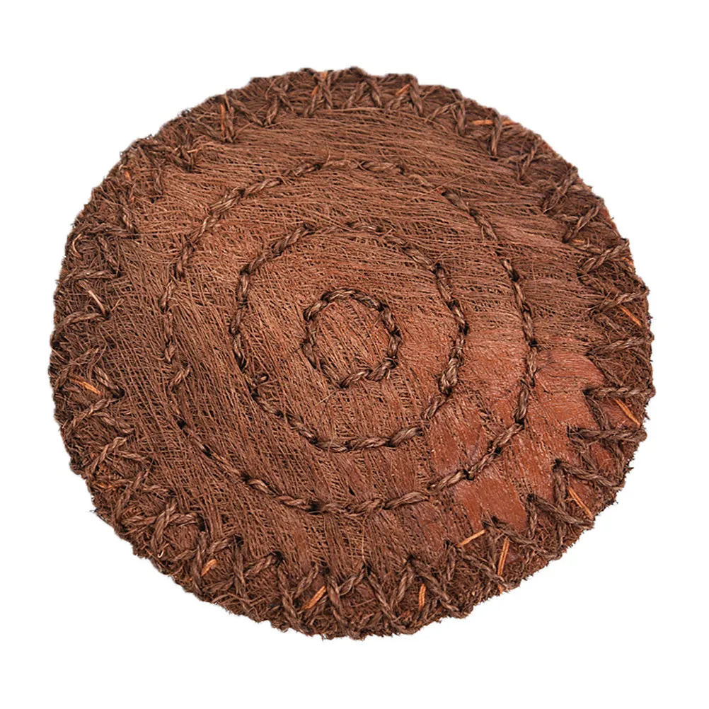 Thick Braided Coaster Woven Cup Holder Heat Resistant Insulating Pad Scratch Proof for Home Office Hotel 13x13cm