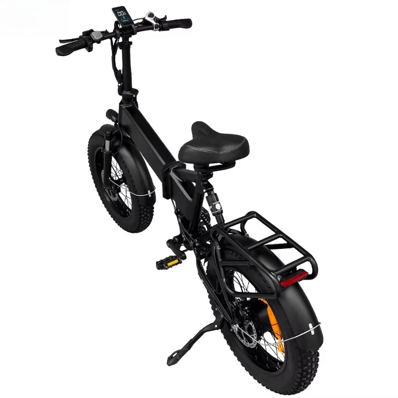 Folding Electric Mountain Bike 20 Inch Fat Tire Brake 7 Speeds 250W/500W 48V 15AH Lithium Battery Aluminum Alloy Frame