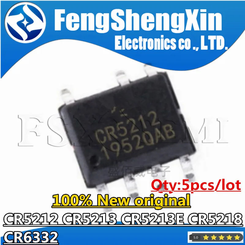 5pcs 100% New CR5212 CR5213 CR5213E CR5218 CR5218SC CR5218SF CR5218SG CR6332 SOP Chips