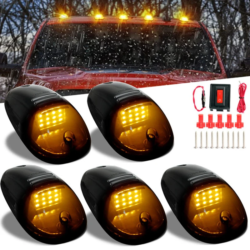 Car Cab Roof Running Marker Lights For Ford F150 Truck SUV Off Road Set Bulb Lamp Car Styling 12V 24V Amber White Car Light