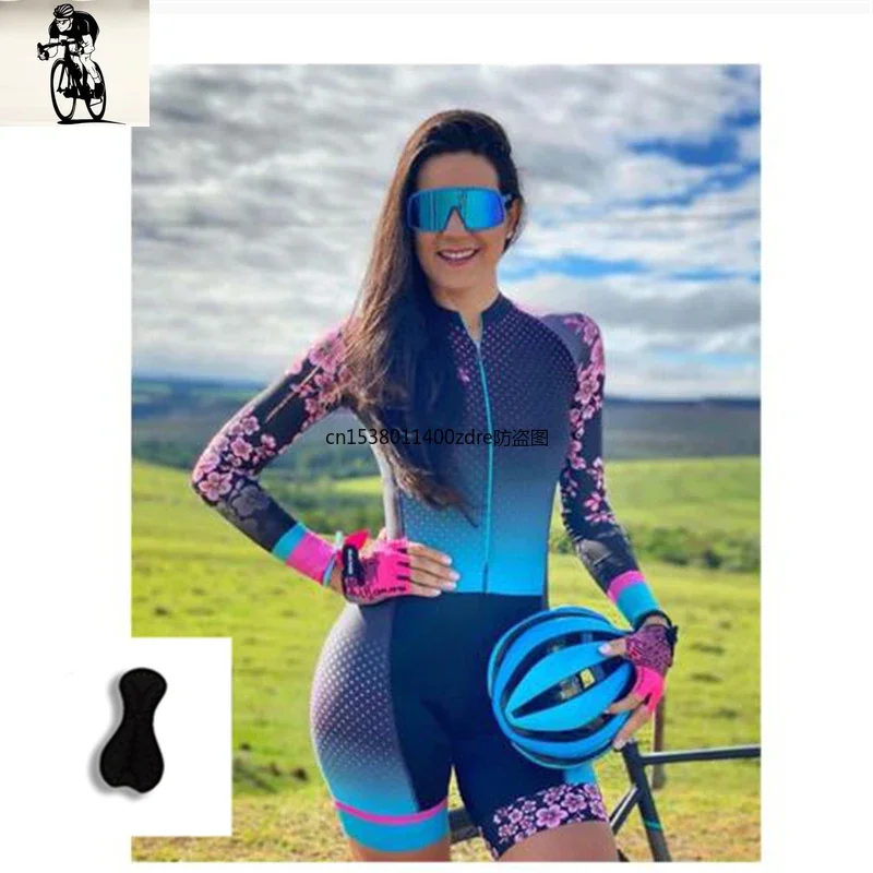 Woman's New Cycling Jersey Suits, Bike Mountain Clothing Custom Woman Popular Style Bib Shorts Cycling Suits Triathlon Jumpsuit