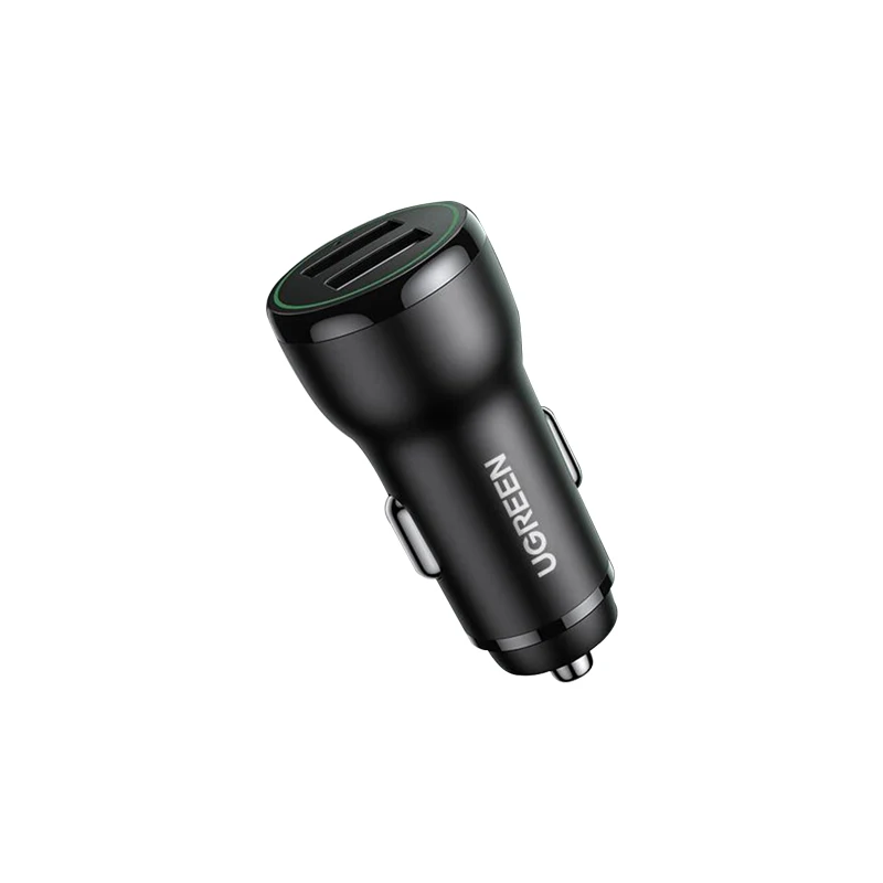 

UGREEN Car Charger Adapter 5V/3.1A USB Car Charger Adapter Dual Port 12V USB Outlet Flush Fit for iPhone