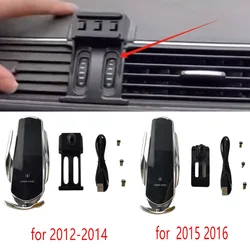 15W Fast Charging Wireless Charger Car Mount Phone Holder Automatic Clamping For 2012- 2016 Volkswagen VW Passat B7