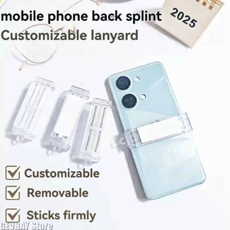 Ultra Thin Wave Style Detachable Transparent Back Clip Phone Holder Fixed Frame Portable Phone Back Bracket