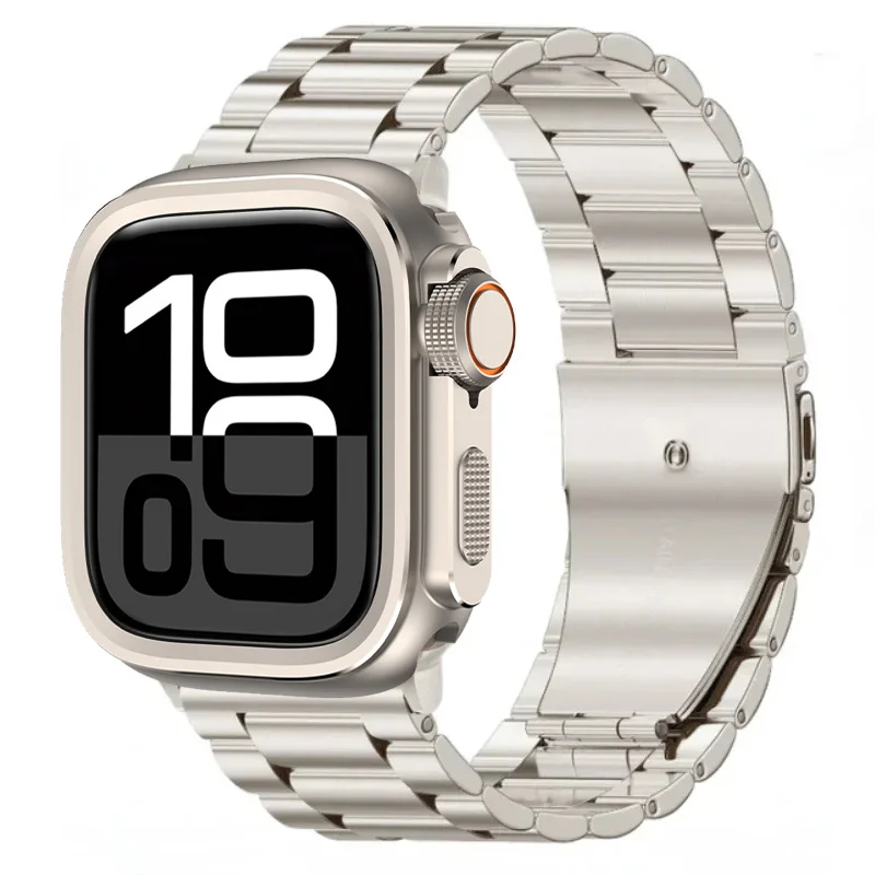 

Case+Strap For Apple Watch Ultra 2 band 49mm 46mm 45mm 44mm Stainless Steel Bracelet Correa For iWatch SE Series 10 9 8 7 6 5 4