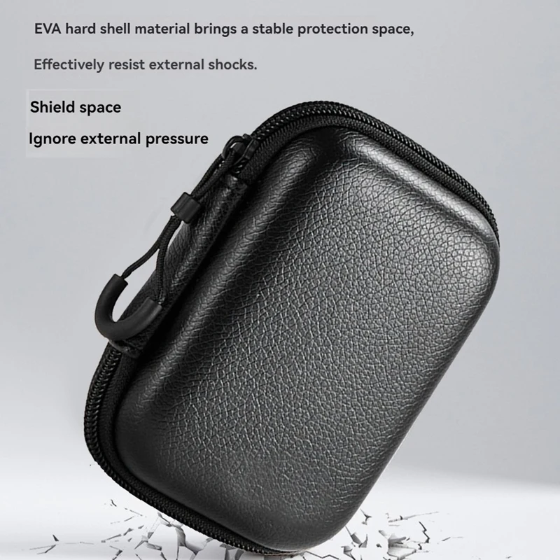 Pebbled Portable Mini Hard Shell Digital Gadgets Storage Bag Earphone Charger Case Plug Data Cable U Disk Organizer