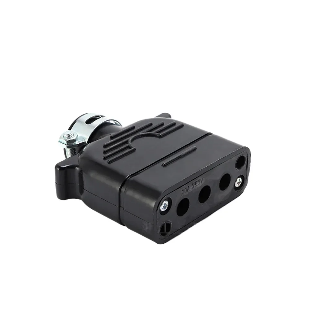 Forklift Connector 30A 250V Industrial Machinery 30A 250V AC Charger Socket 30A Connector 6-pin Design Brass Contacts