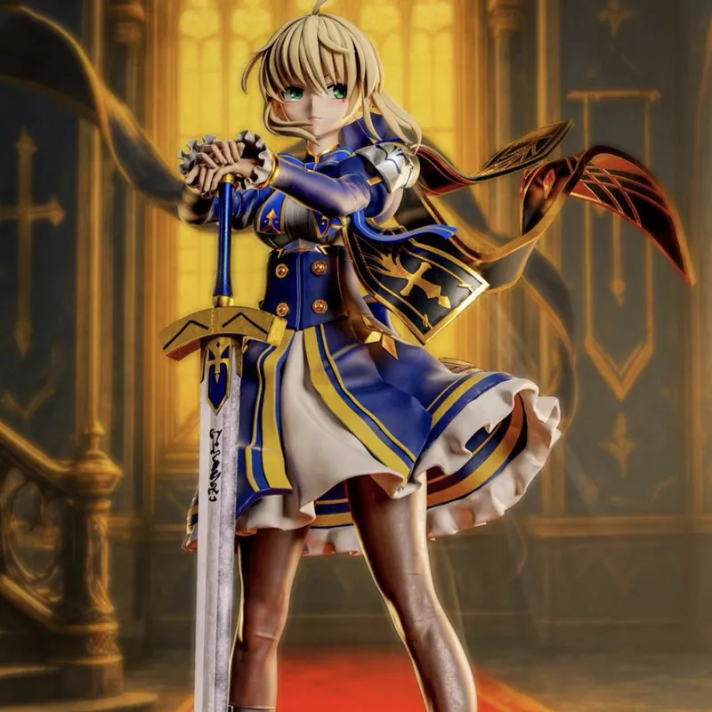 Anime-Figur Altria Pendragon Saber Figur Fate/Stay Night Anime Sammlerstück Statue Desktop-Dekoration Spielzeugmodell PVC-Puppe Geschenke