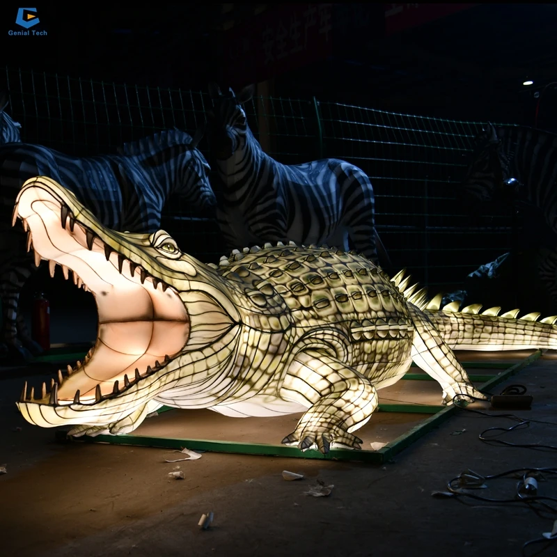 CCFL06 Chinese Mid Autumn Festival Lantern Decoration Animal crocodile Lanterns for Water Park