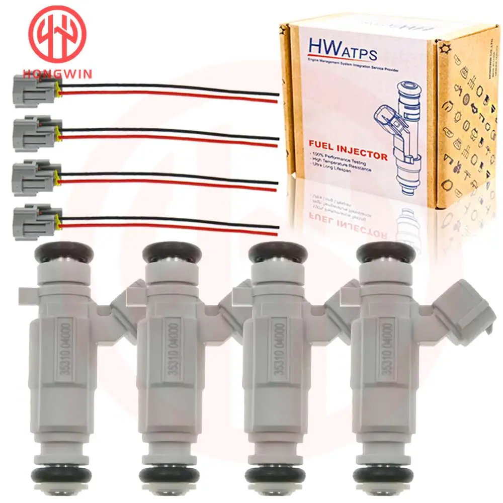 4pcs Fuel Injector Nozzle 35310-04000 For Hyundai I10 I20 PBT BJ13 G4LA 1.2L L4 Kia Picanto Mk2 1.0L VR7 1.0 TA 3531004000