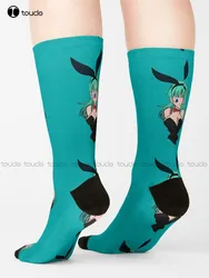 Bulma Bunny Capsule Dragon Smart Girl Socks Slipper Socks For Men Streetwear Harajuku 360° Digital Print Gd Hip Hop Colorful Art