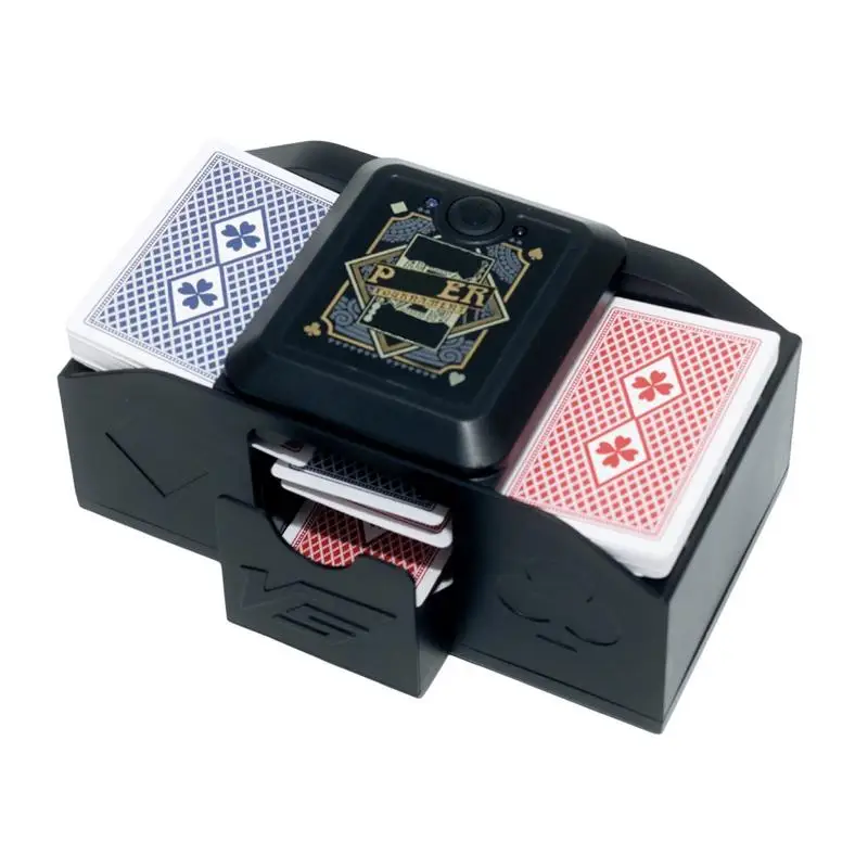 Automatic Playing Card Shuffler device for Travel Home Festivals Party Battery Operated waving induction timed shuffler tool