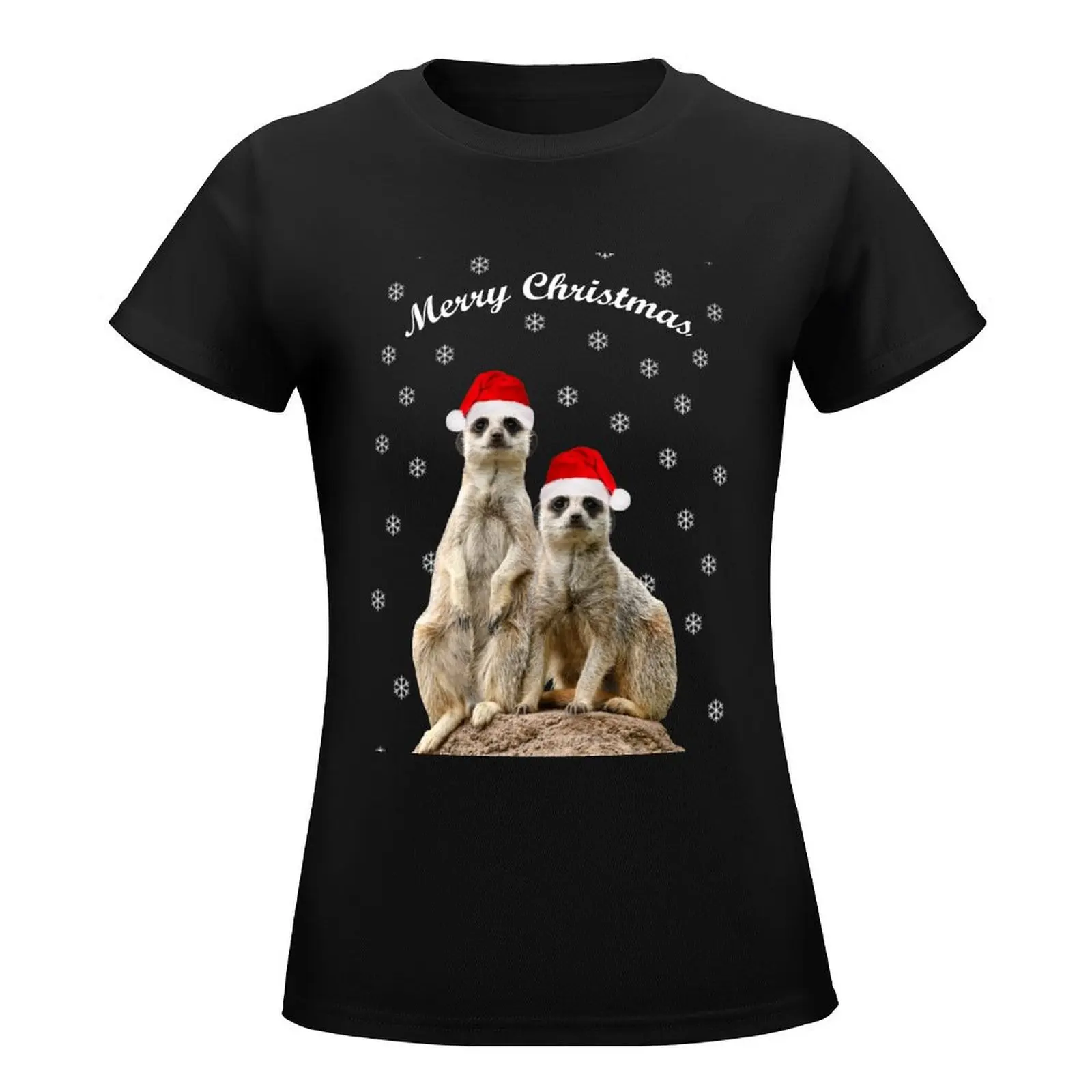 Merry Christmas Meerkats 5 T-Shirt oversized lady clothes summer clothes t-shirt dress for Women sexy