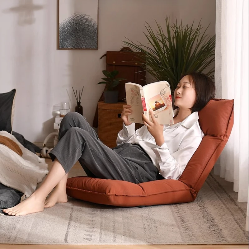 Foldable Floor Seat for Bedroom Portable Bay Window Backrest Chairs Adjustable Reading Chair Compact
