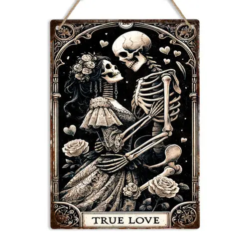 愛のゴシック壁,楽しいタロットカード,夜の家の装飾,金属の看板