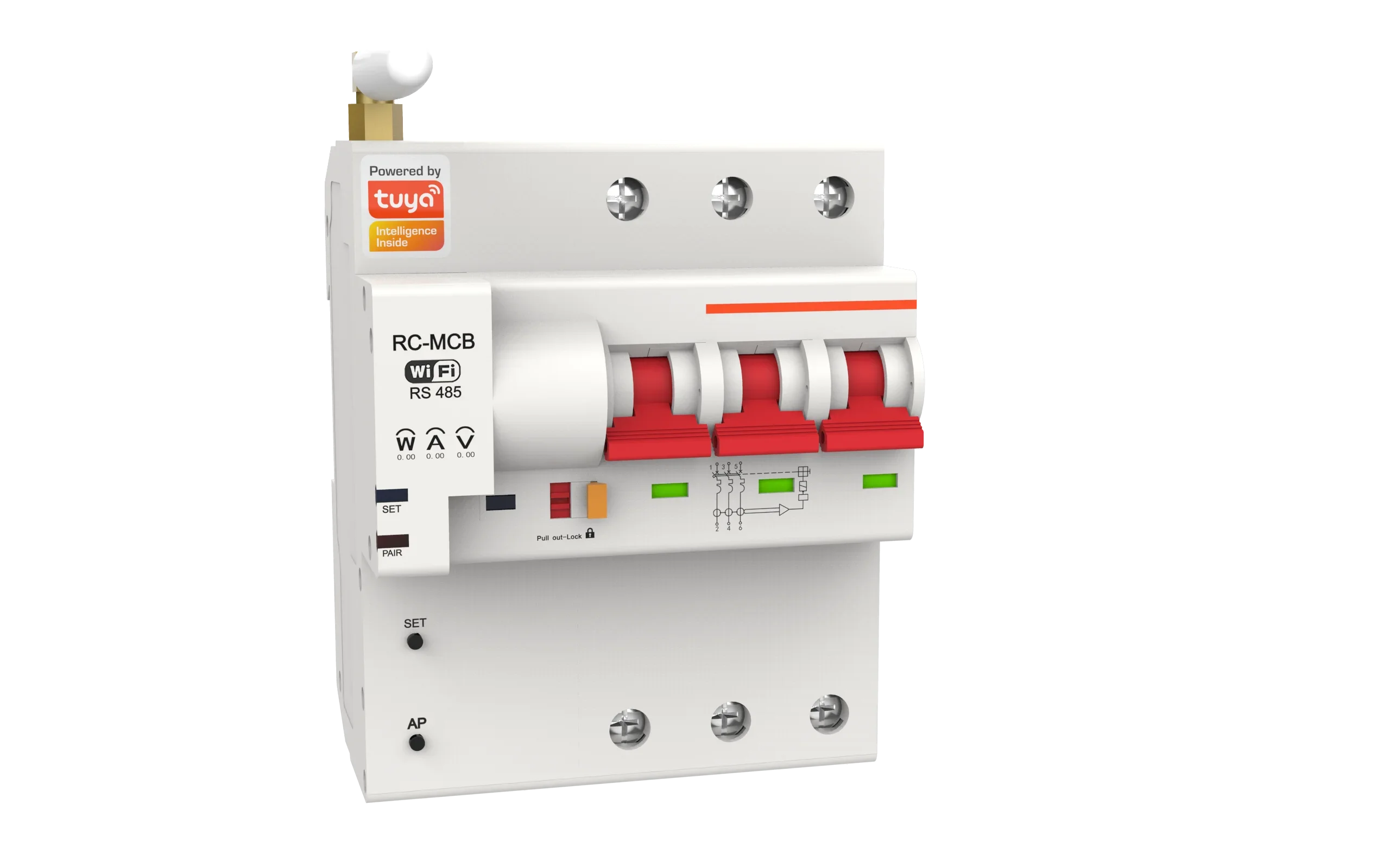 Tuya WiFi MCB Smart Circuit Breaker 3P with Power Meter without Leakage Protection 400V 16A 20A 25A 32A 40A 50A 63A 80A 125A