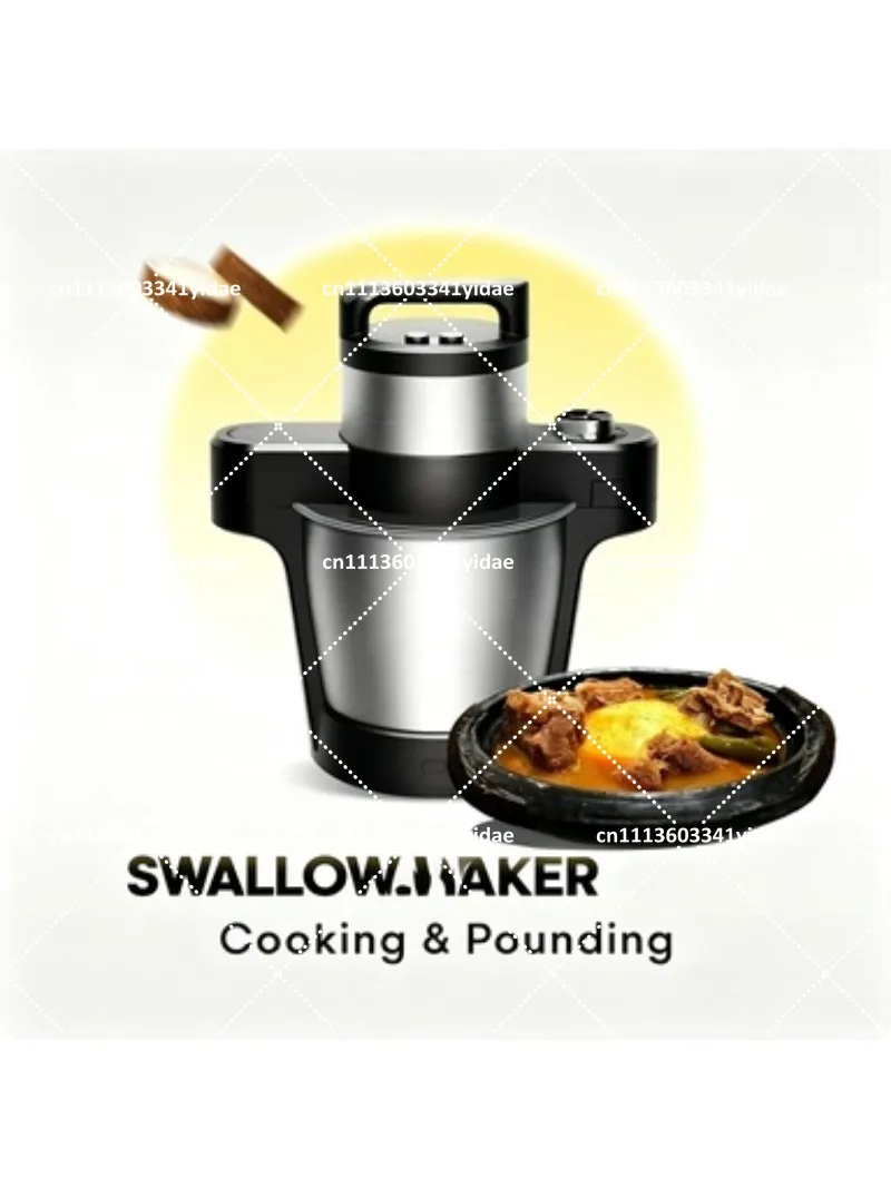Portable Blender for Fufu Meat Grinding, Food Cooking & Hot Kitchen Swallow Maker