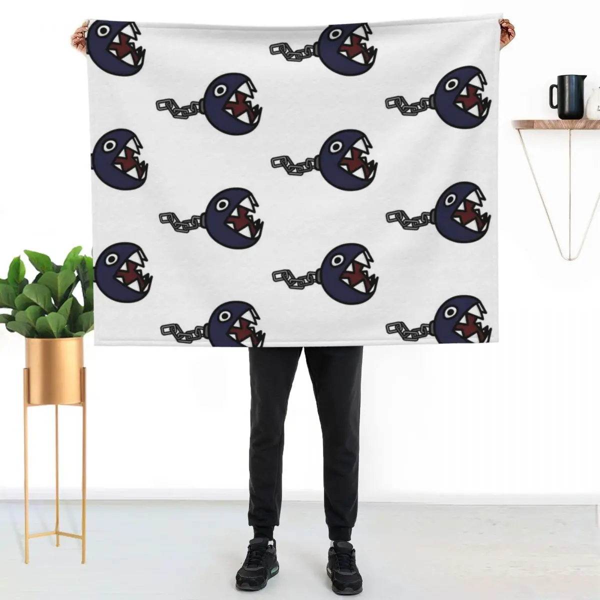 

Chain Chomp Throw Blanket Year Round Soft Comfortable Blanket for Home