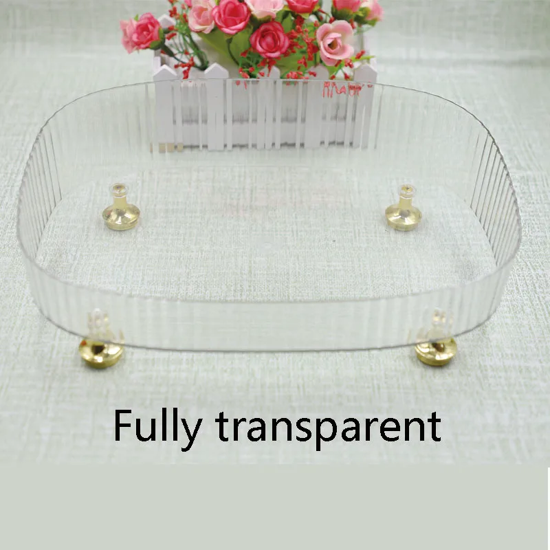 Bathroom Desktop Storage Box Desktop Transparent Acrylic Plastic Storage Frame Sundries Snacks Skin Care Products Perfume Storag